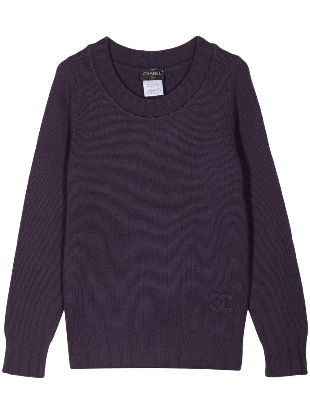 2000s crew-neck cashmere jumper - Purple