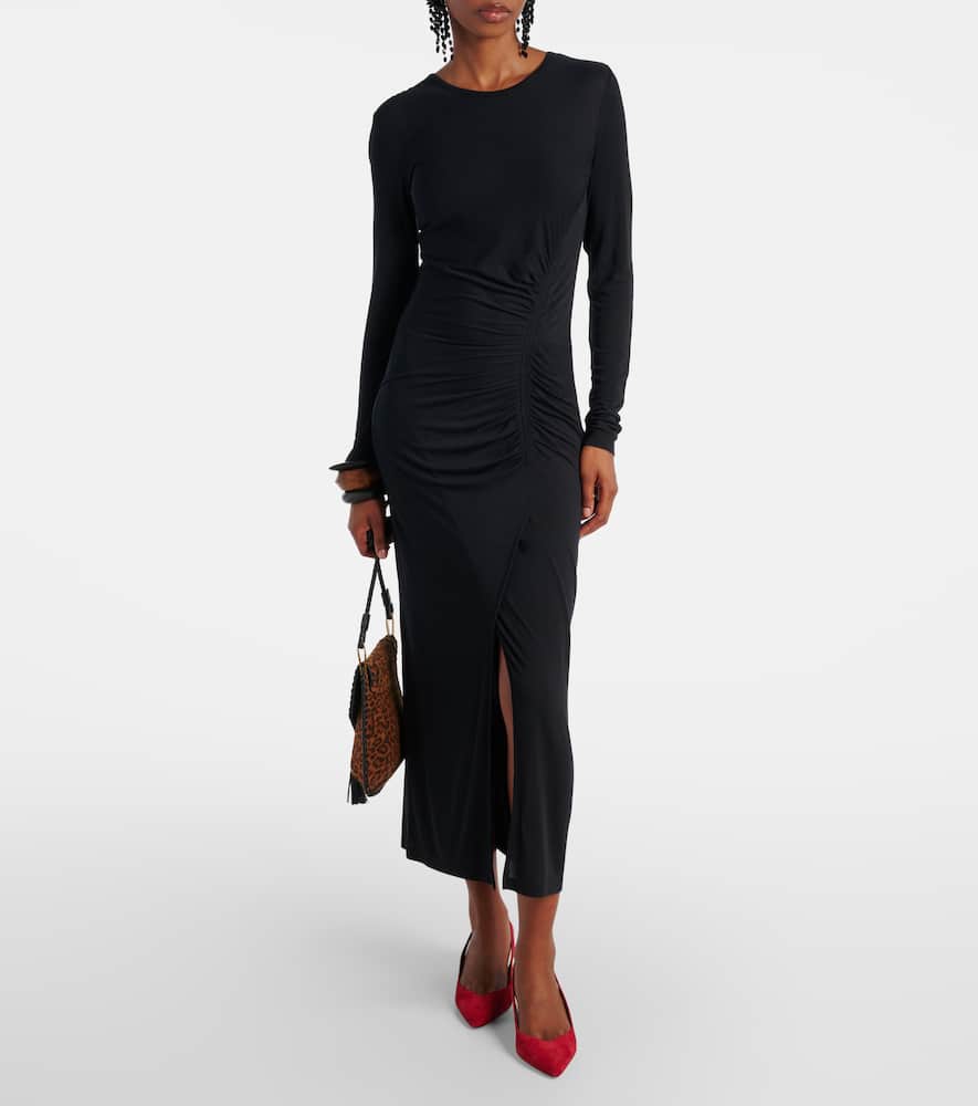 Jelina gathered jersey maxi dress