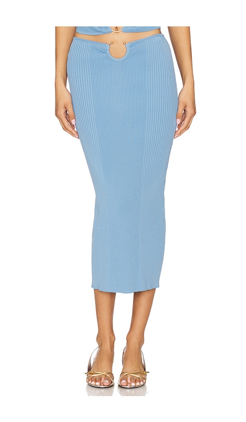 OSIS STUDIO Sonnet Skirt in Blue.  XS. Also in L, M