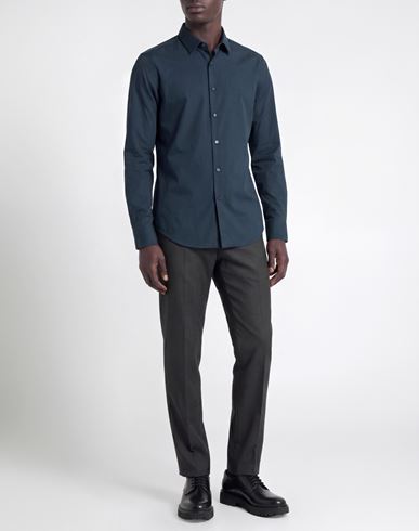 Man Shirt Slate blue Size S Cotton