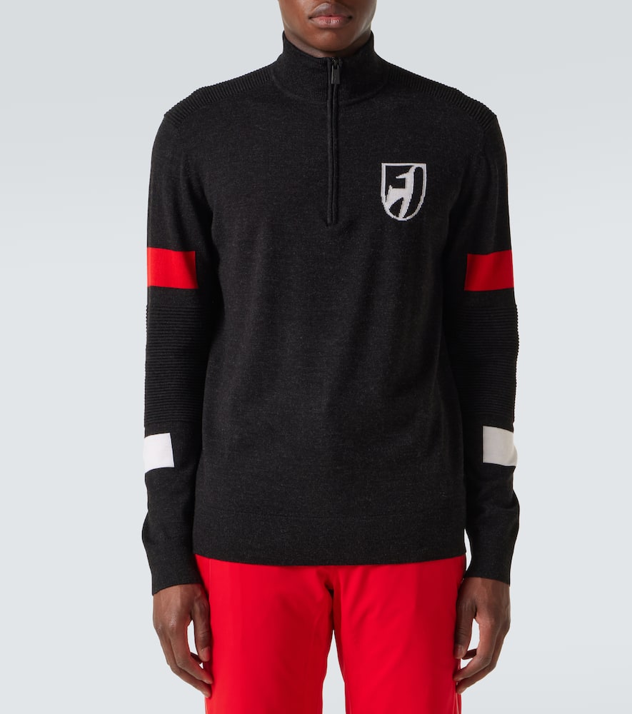 Hupert wool half-zip sweater