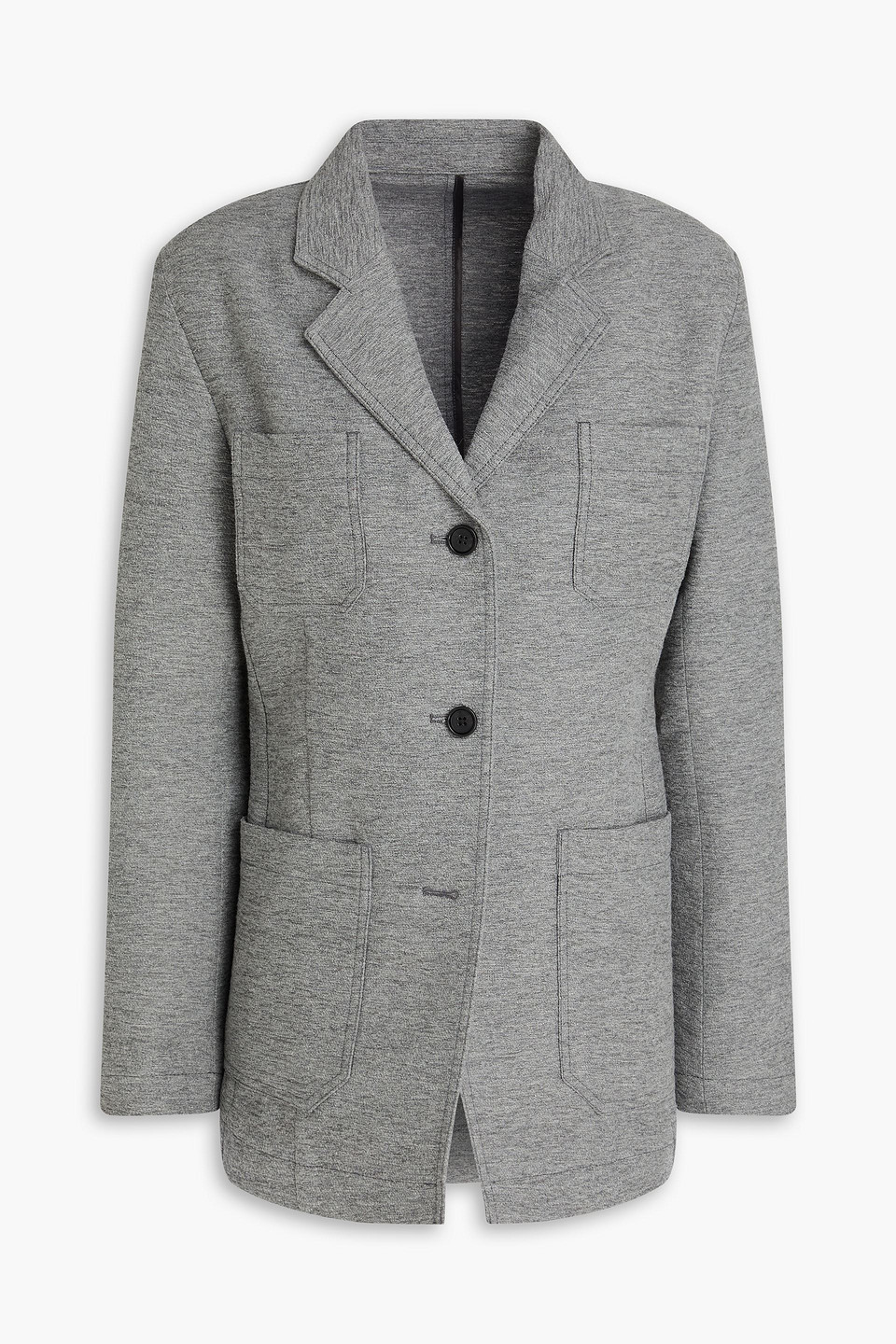 Mélange wool-blend blazer - Gray - FR 34