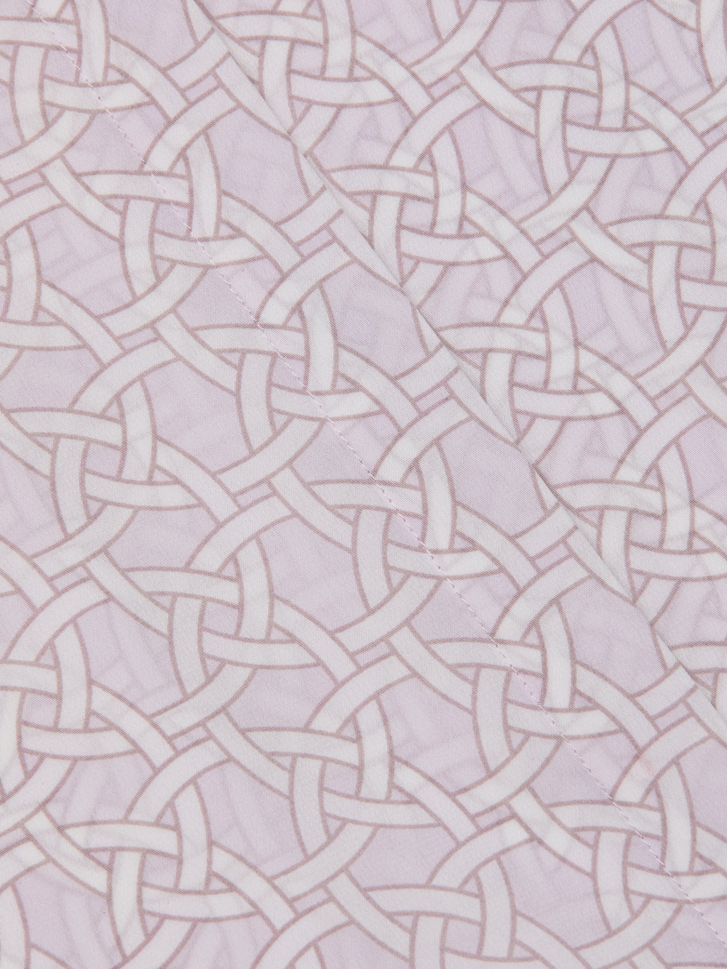 Cameron Silk Shirt Dress In Icy Lilac Linked Geo
