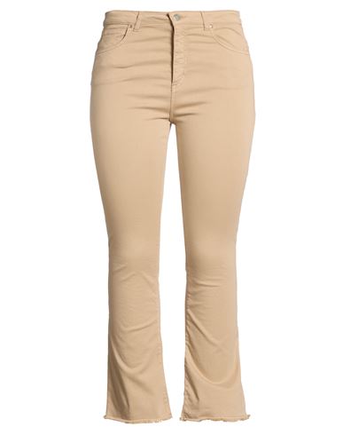 D. exterior Woman Pants Beige Size 10 Cotton, Elastane