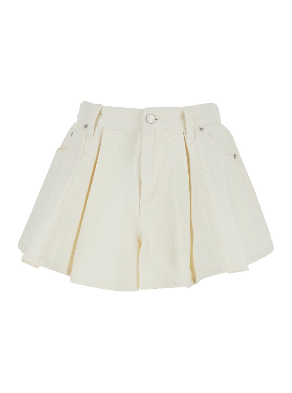 Stasia Denim Shorts — White