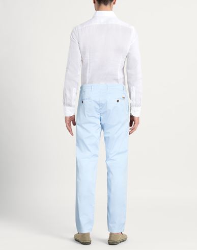 Man Pants Sky blue Size 36 Cotton, Elastane