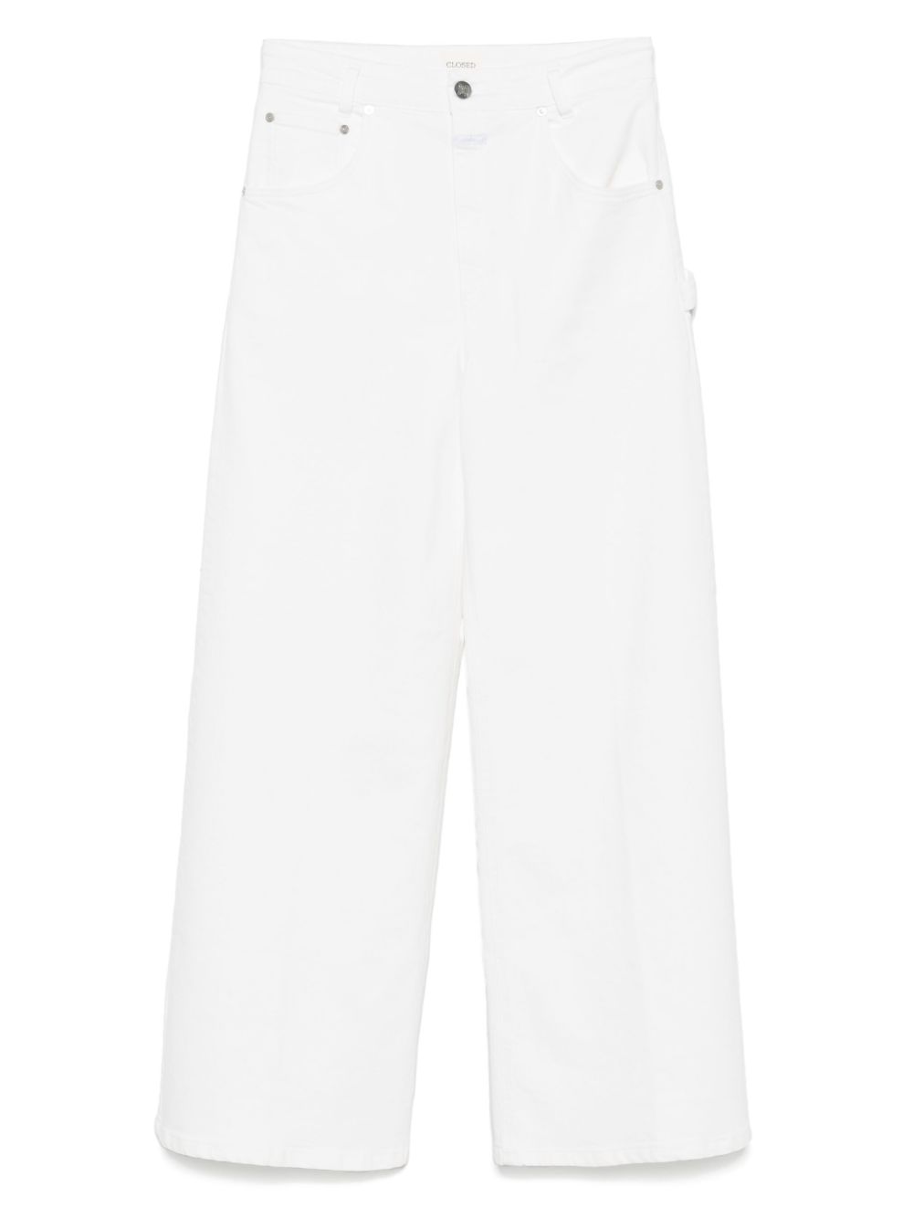 Button-fastening jeans - White