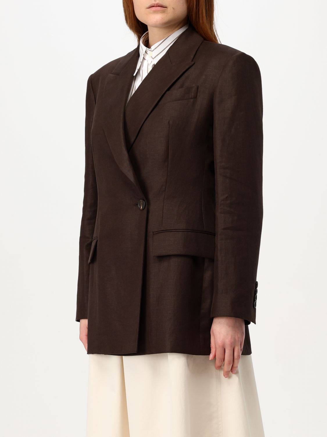 Blazer BRUNELLO CUCINELLI Woman color Brown