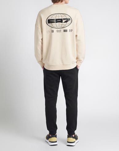 Man Sweatshirt Pastel yellow Size L Cotton