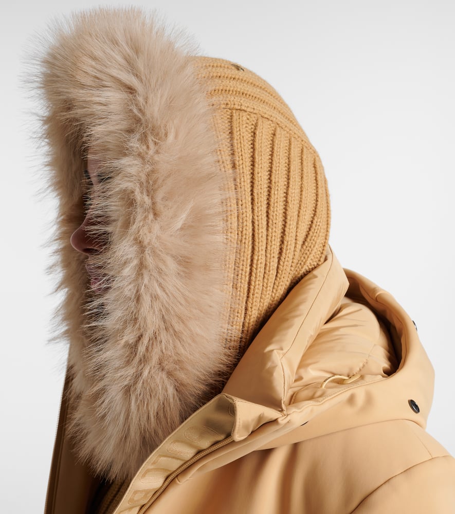 Naomi faux fur-trimmed hood