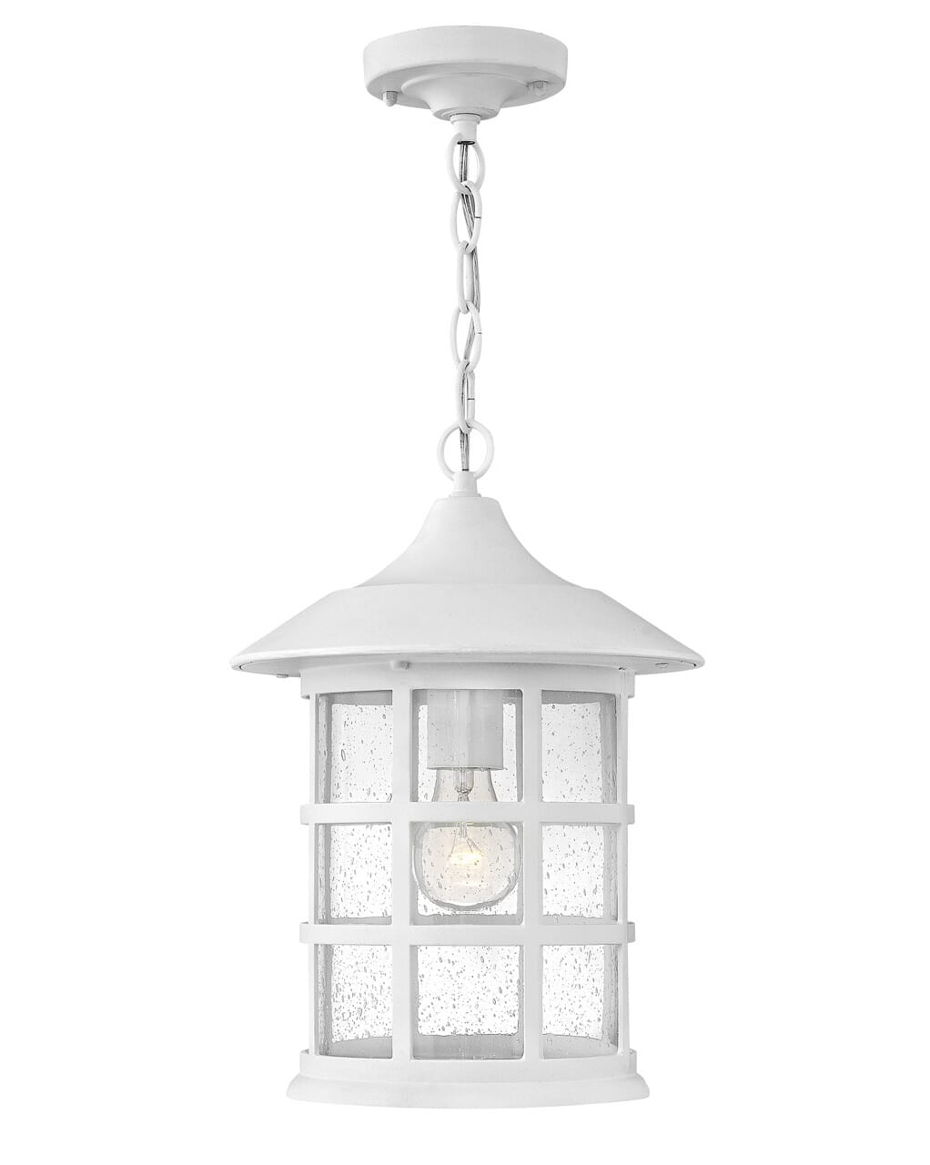 Textured White LED Outdoor Lantern from the Freeport Coastal Elements Collection