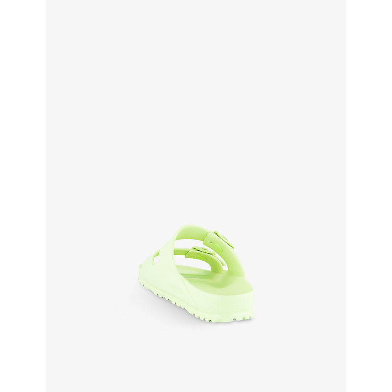 Womens Lime Eva Arizona Two-strap Rubber Sandals
