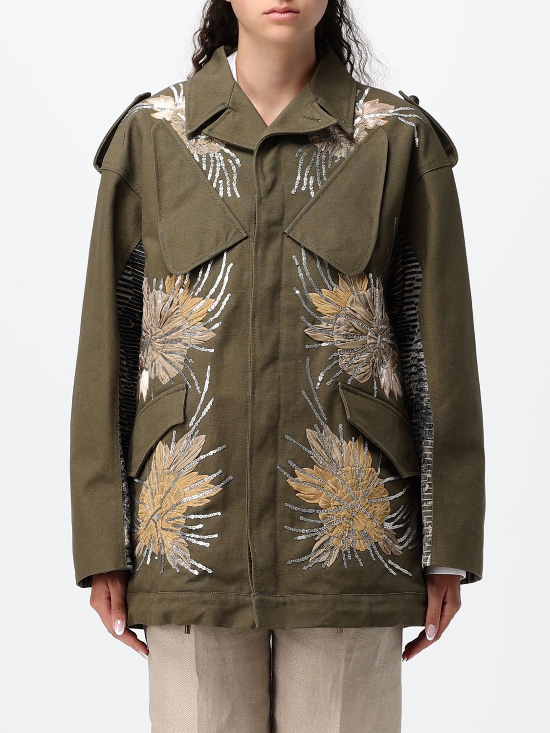 Jacket Woman color Green