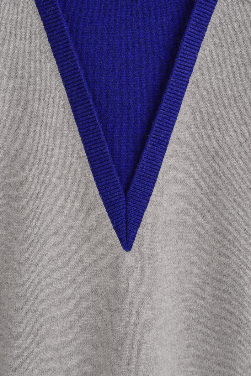 Layered Mock-Neck Merino Wool Sweater