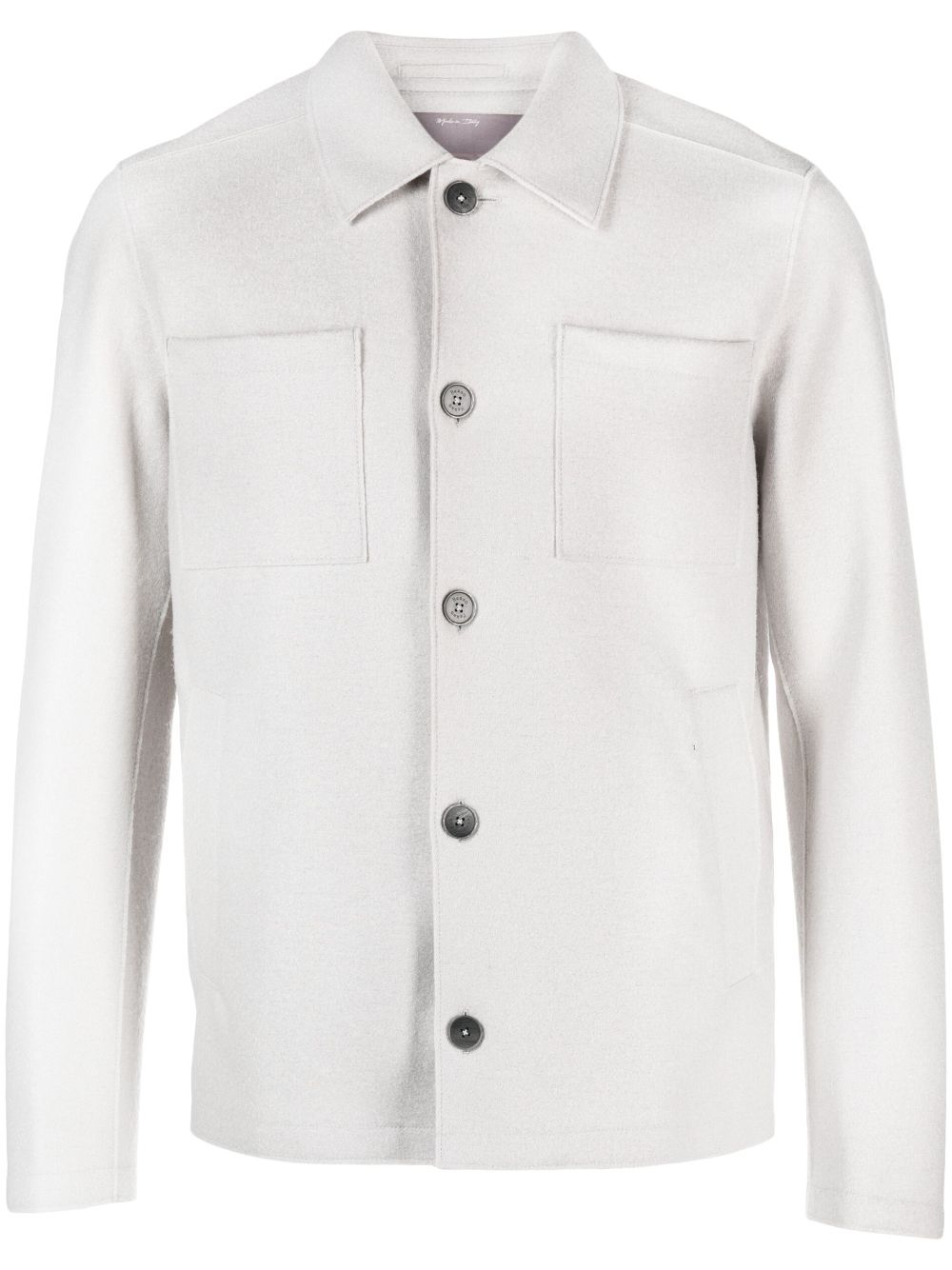 Virgin-wool shirt jacket - Neutrals