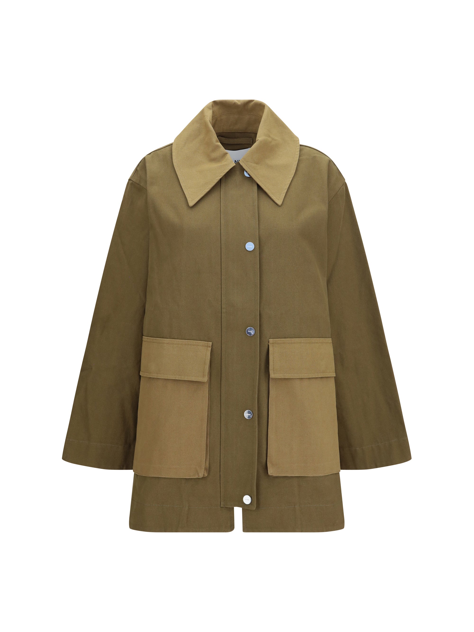Oversized Cotton Jacket — Olive