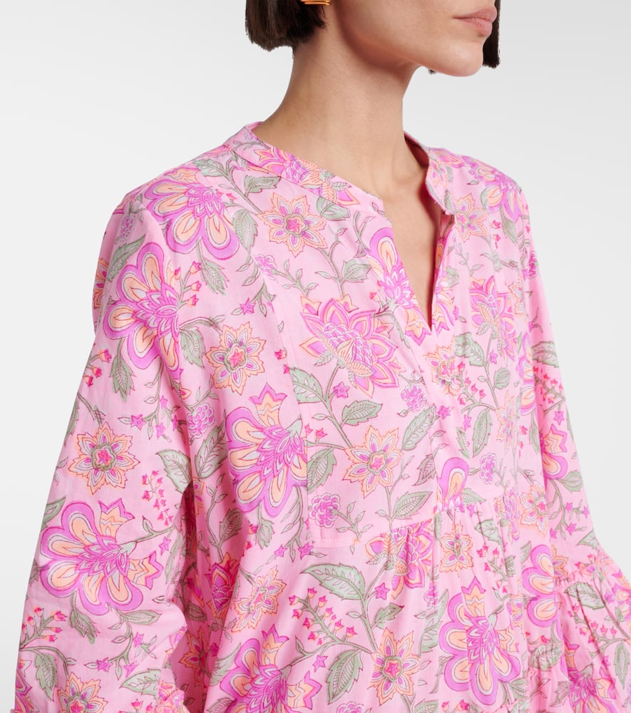 Printed cotton minidress