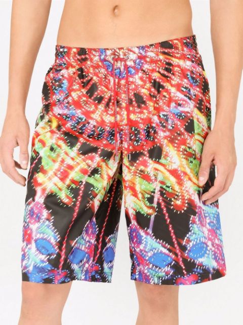Graphic-print swimming shorts