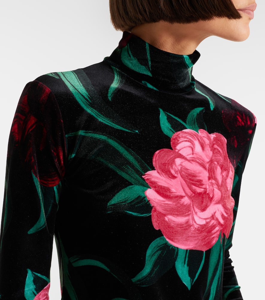 Floral turtleneck top