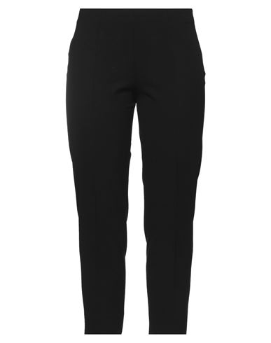 Woman Pants Black Size 16 Virgin Wool, Polyamide, Elastane