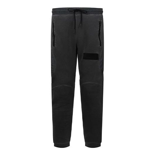 Air 23 Engineered Casual Sports Knit Long Pants Black