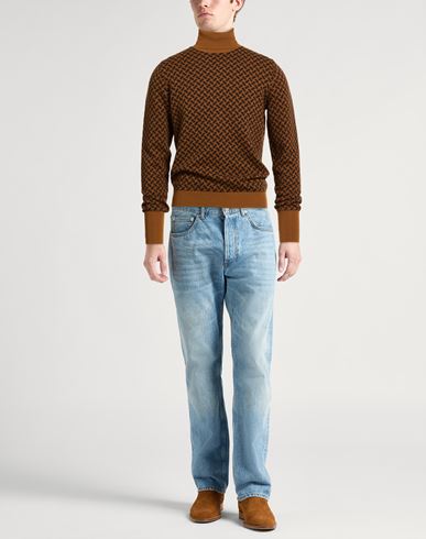 Man Turtleneck Brown Size 36 Cashmere
