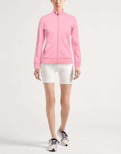 Ea7 Woman Sweatshirt Pink Size S Organic cotton, Modal, Elastane