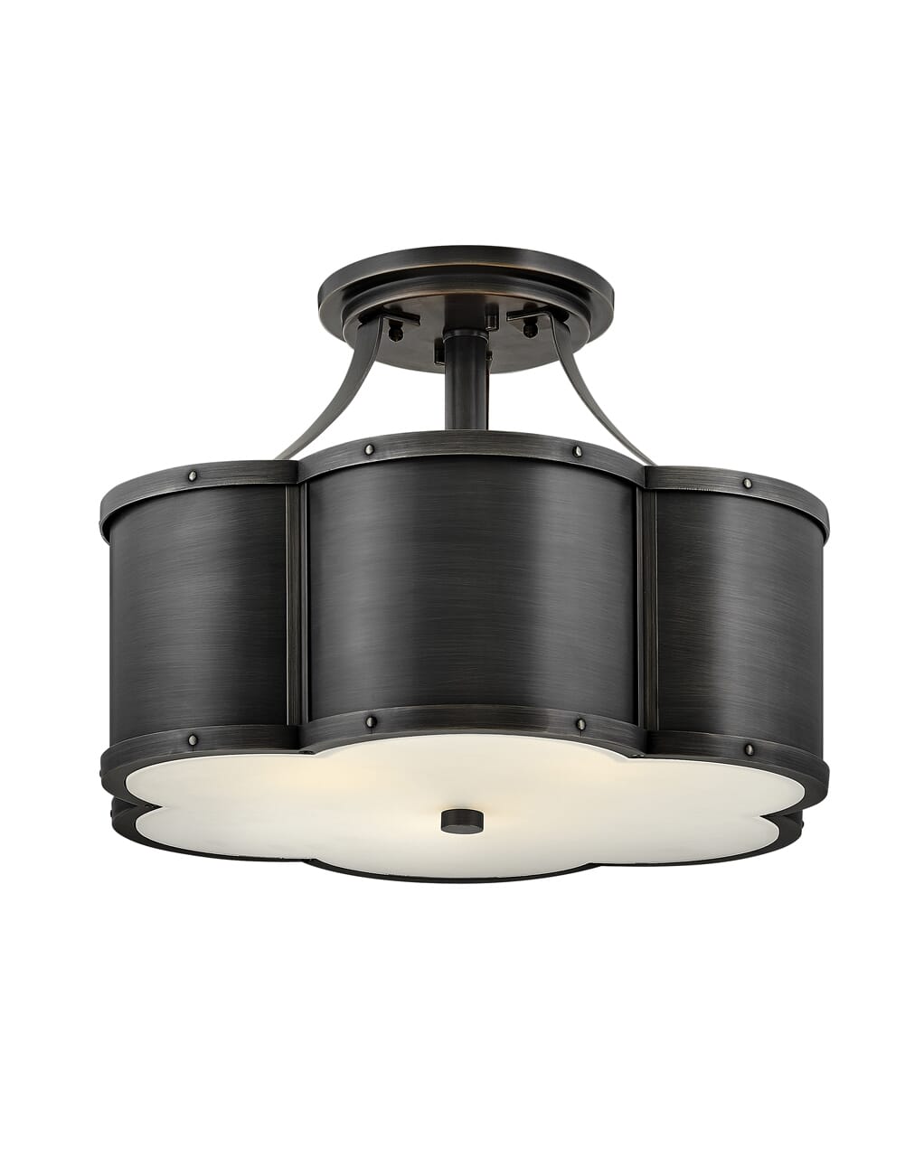 Blackened Brass LED Semi-Flush Mount from the Chance Collection