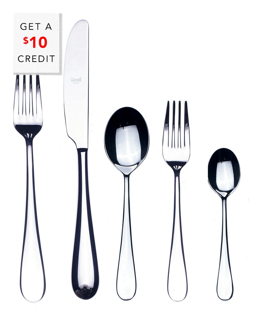 5Pc Flatware Set With $10 Credit