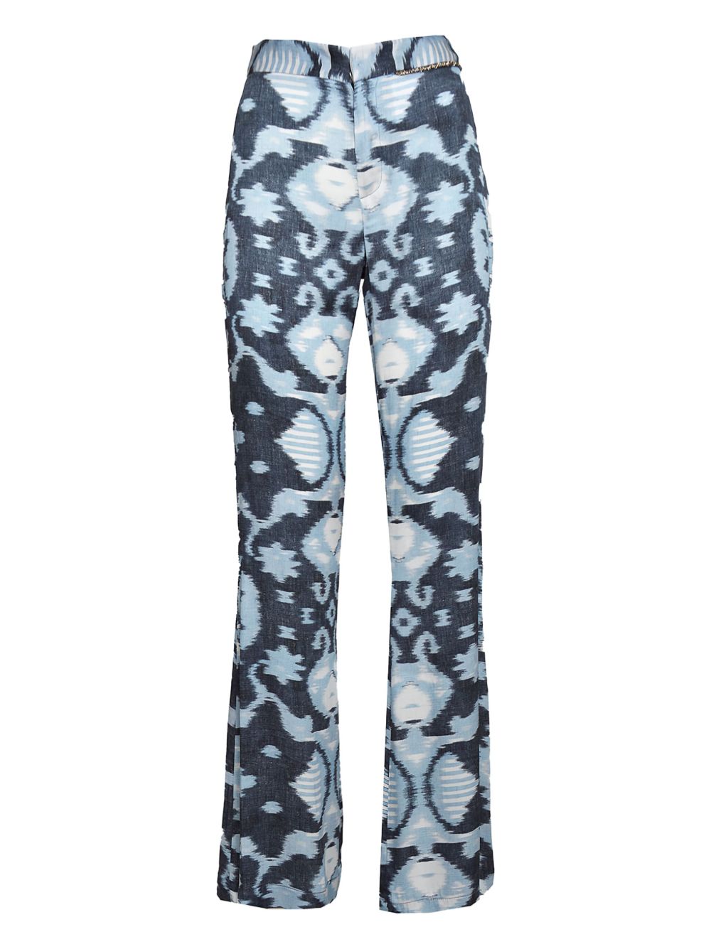 Printed Fitted Trousers
