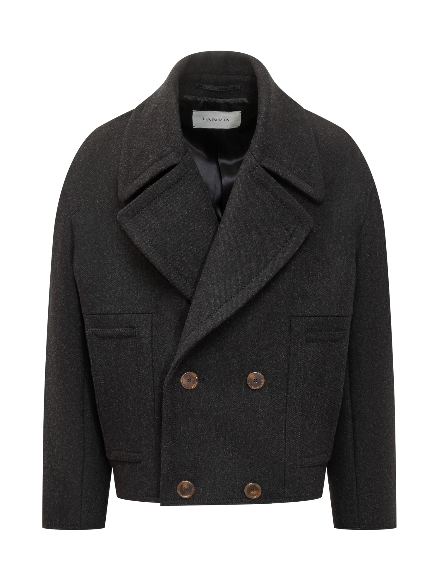 Wool Plated Mini Short Jacket