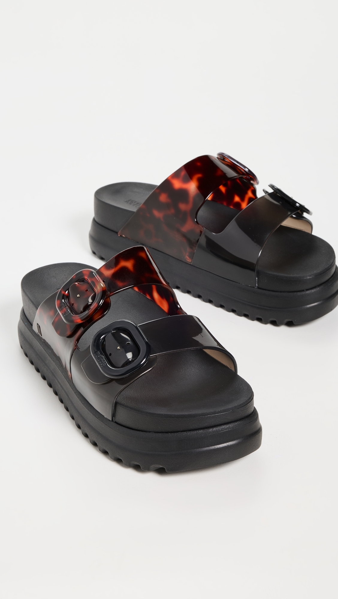 Cozy Platform Sandals Black/Tortoiseshell