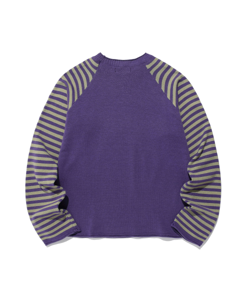 STAR STRIPE RAGLAN KNIT_PURPLE