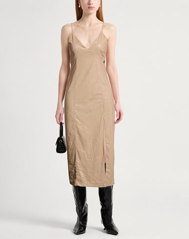 Woman Midi dress Beige Size XS Polyurethane