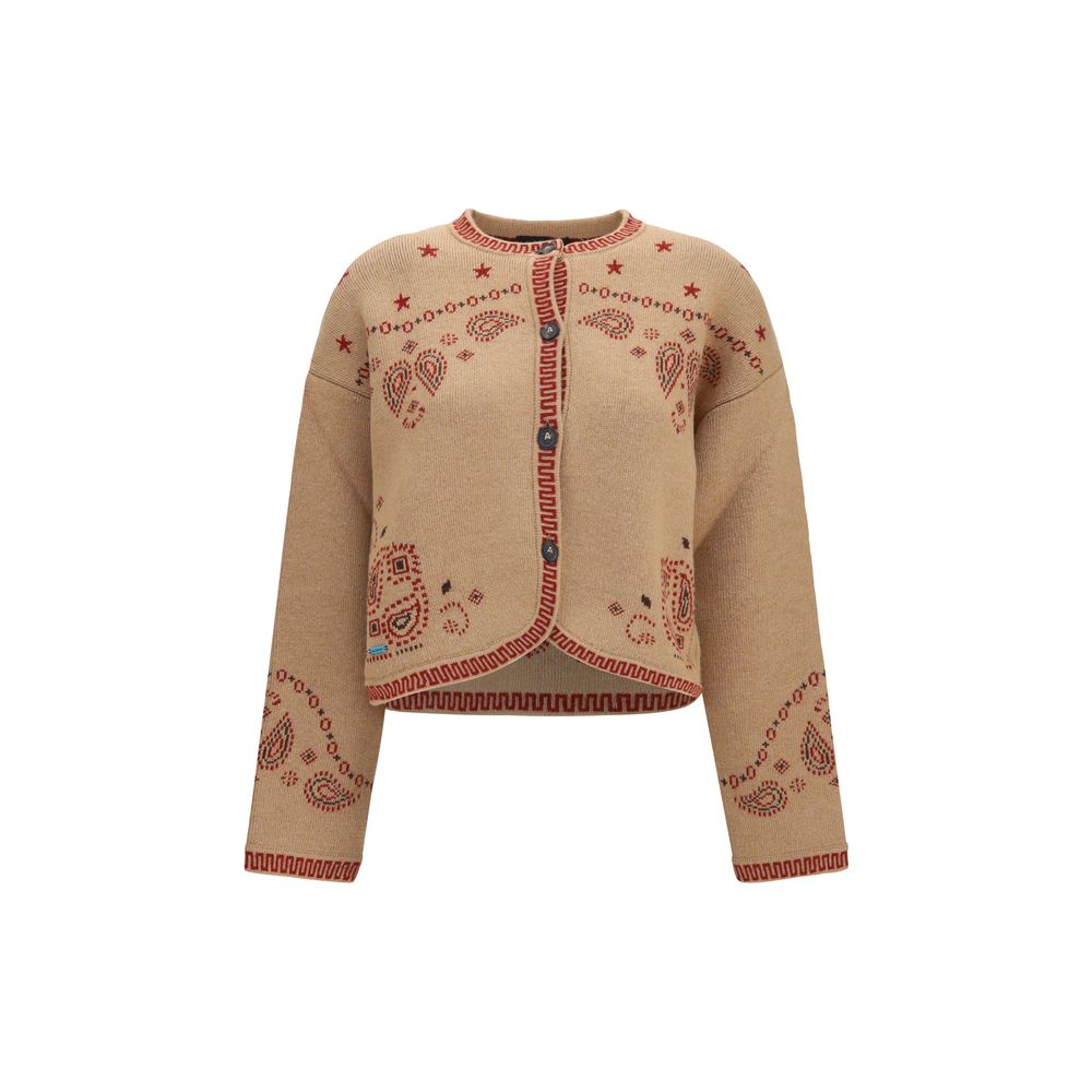 Bandana Cardigan — Brown