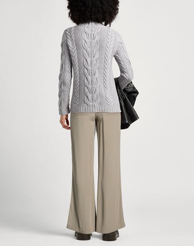 Woman Pants Khaki Size L Acetate, Viscose