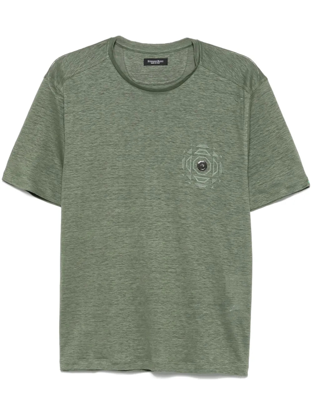 Linen T-Shirt — Moss Green