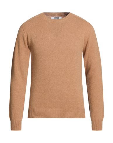 Man Sweater Camel Size 36 Cashmere