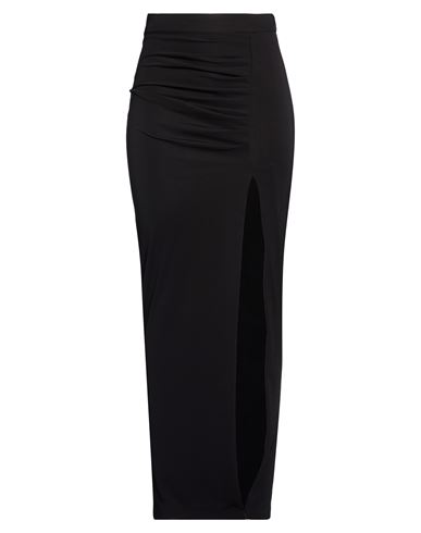 Woman Maxi skirt Black Size 4 Polyester, Elastane