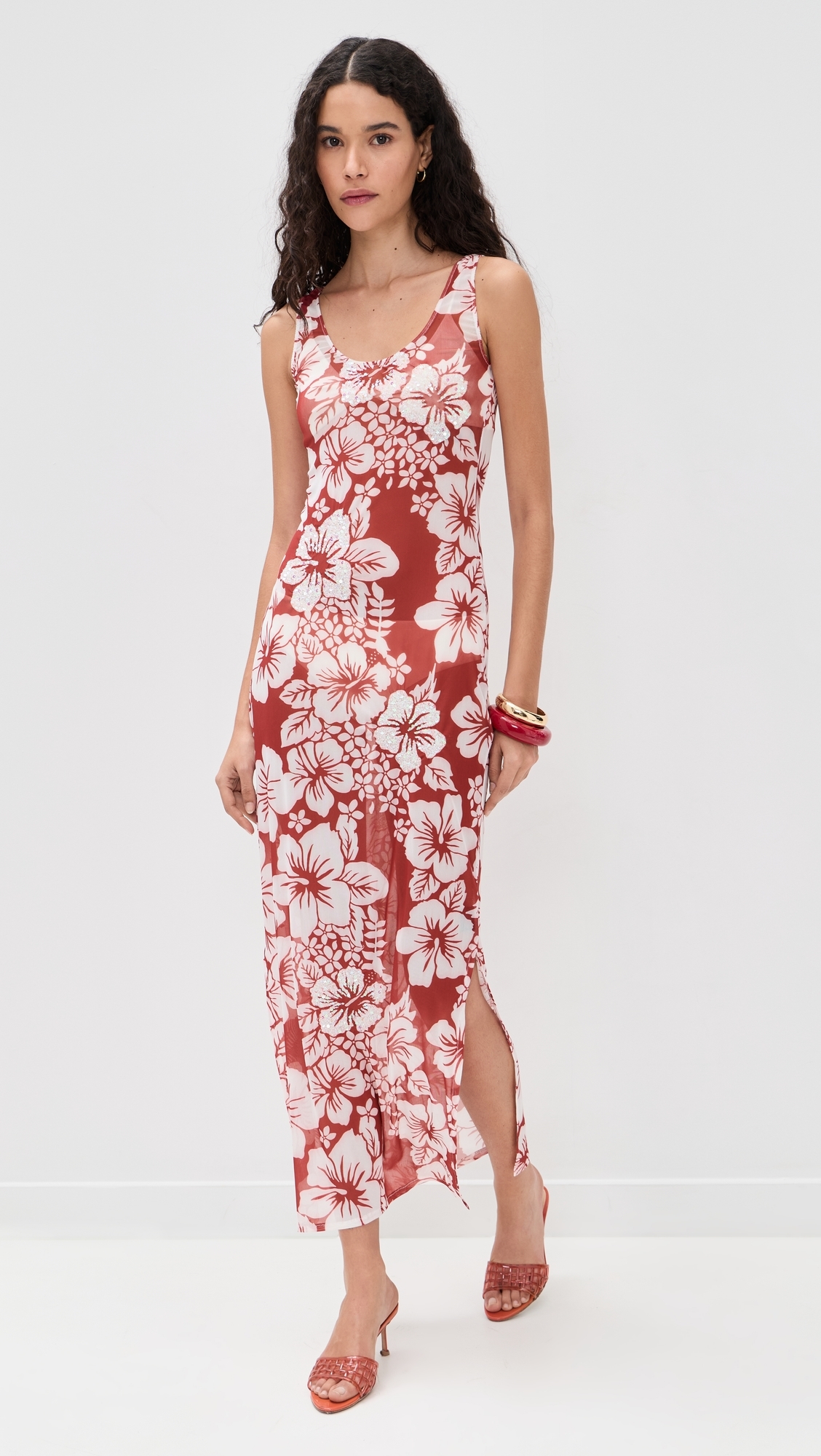Roselle Mesh Dress 90s Hibiscus