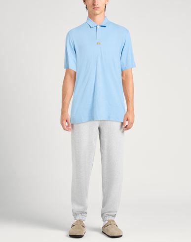Man Polo shirt Sky blue Size M Cotton