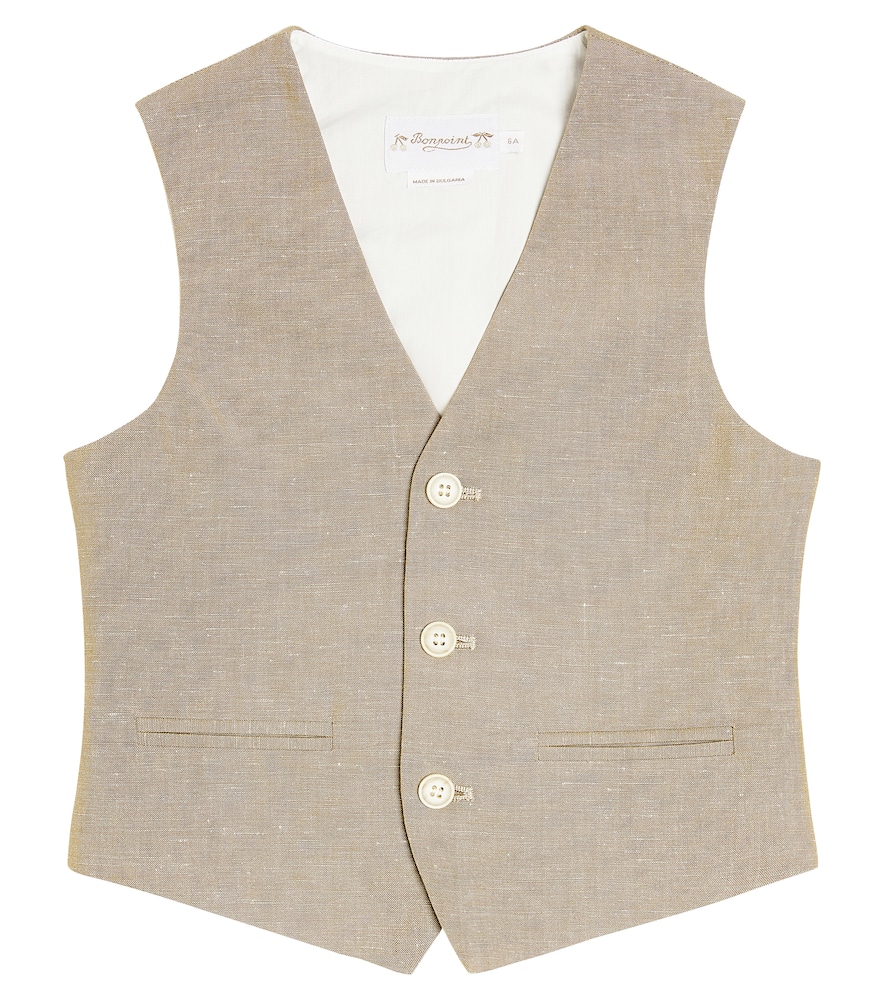 Angus cotton and linen vest