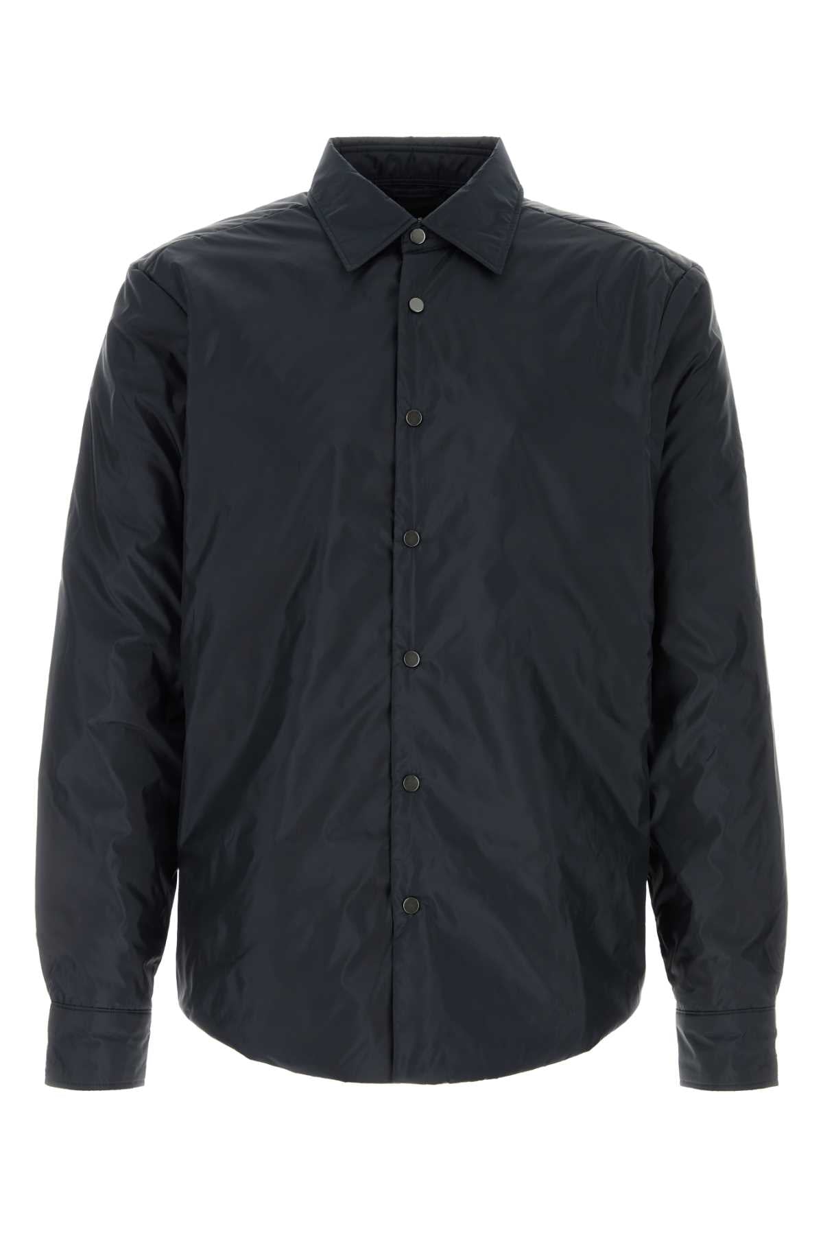 Padded Polyester Shirt — Navy