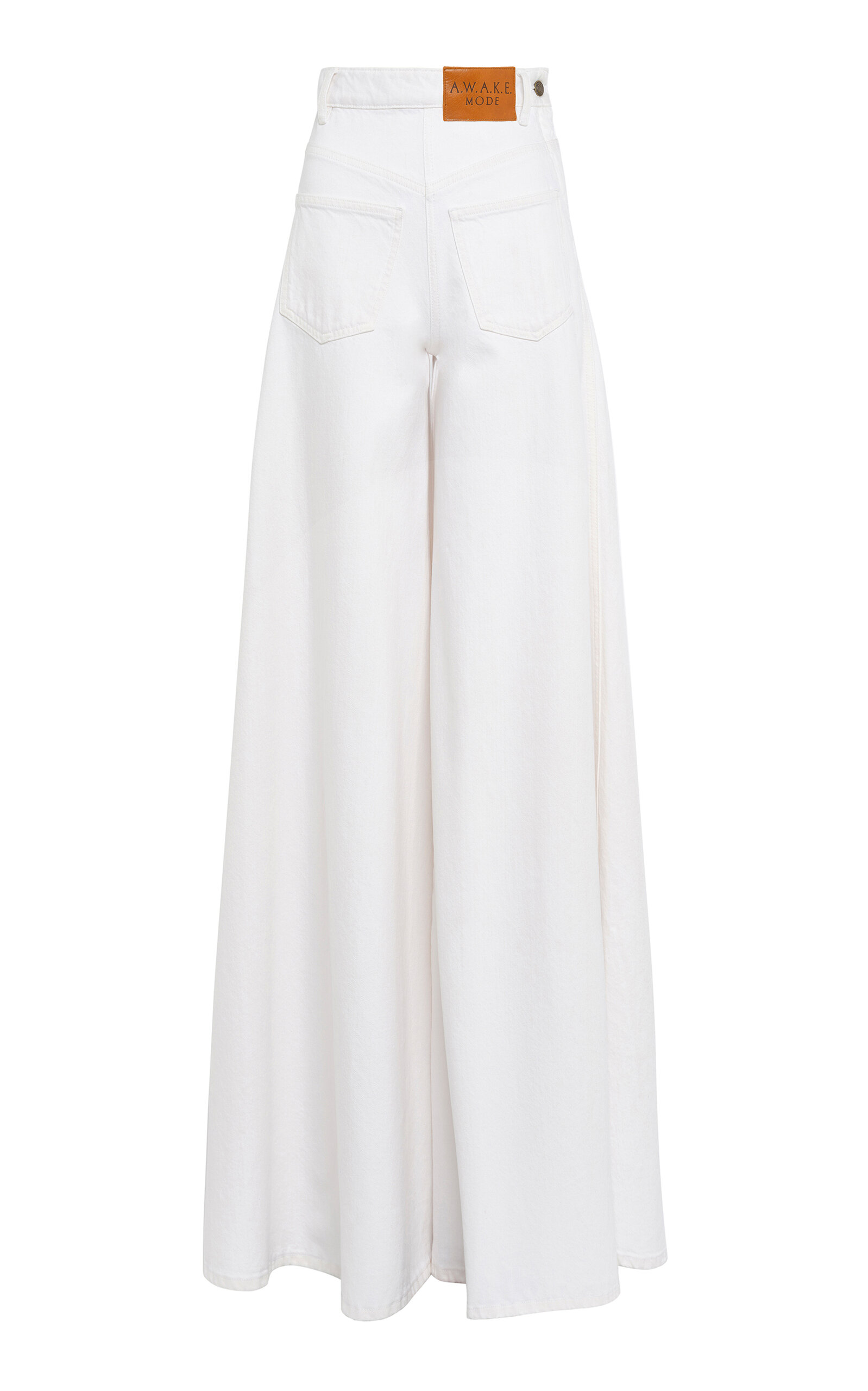 Cotton Super Wide Leg Mirror Jeans