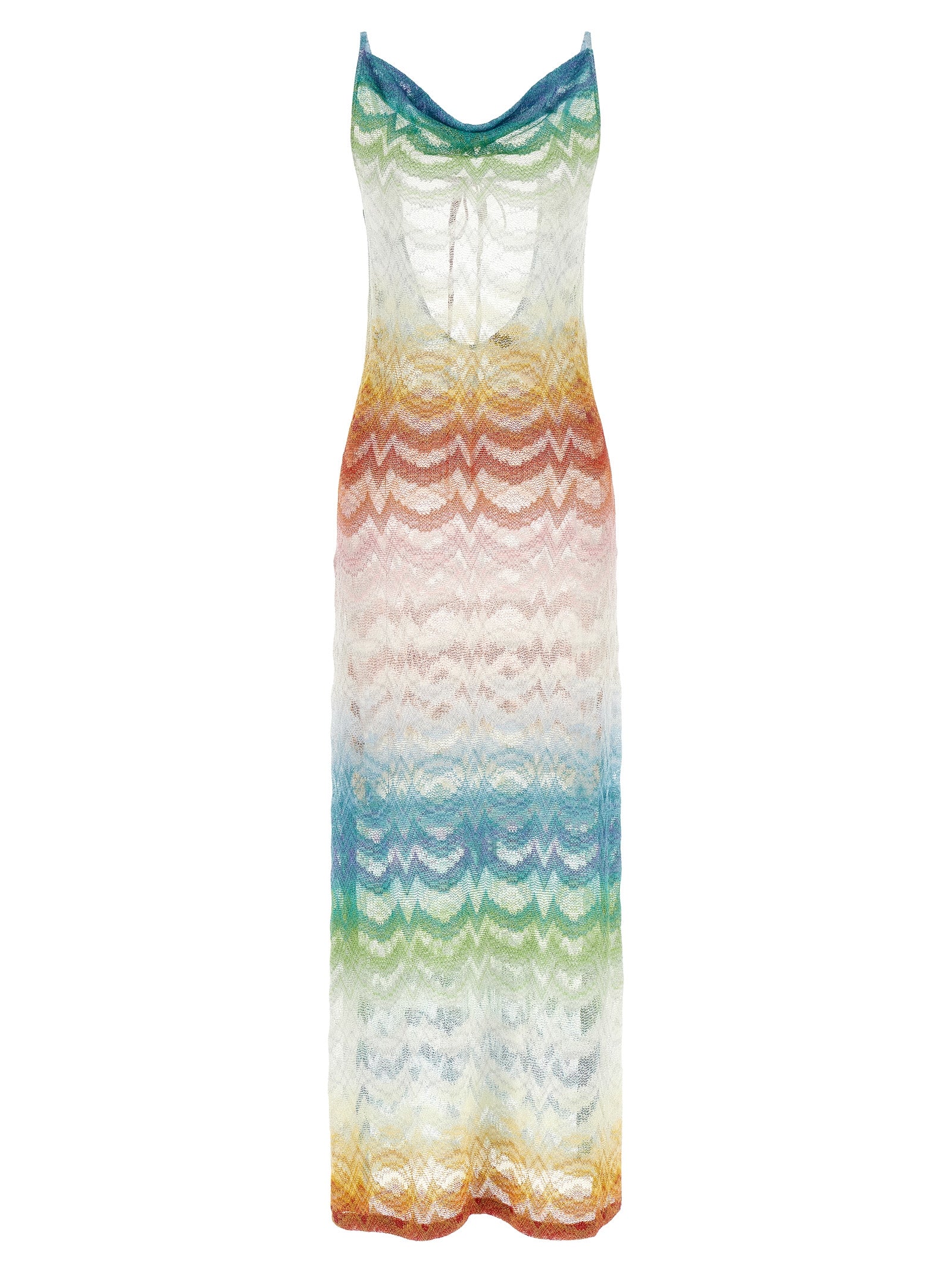 Raschel Wave Viscose Dress — Multicolor