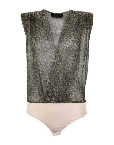 Woman Bodysuit Military green Size 4 Polyester