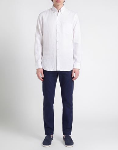 Man Shirt White Size 16 Linen
