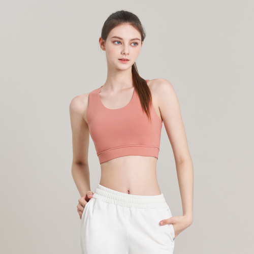 SA0629 Zero Double Strap Bra Top Brick Pink