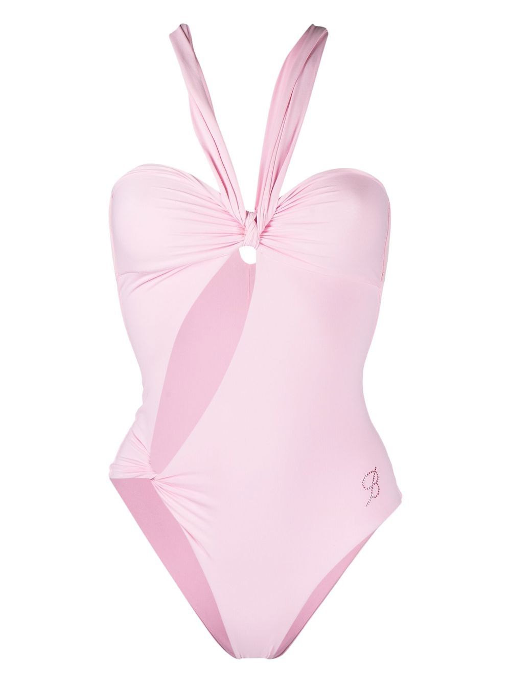 Knot-detail sleeveless bodysuit - Pink