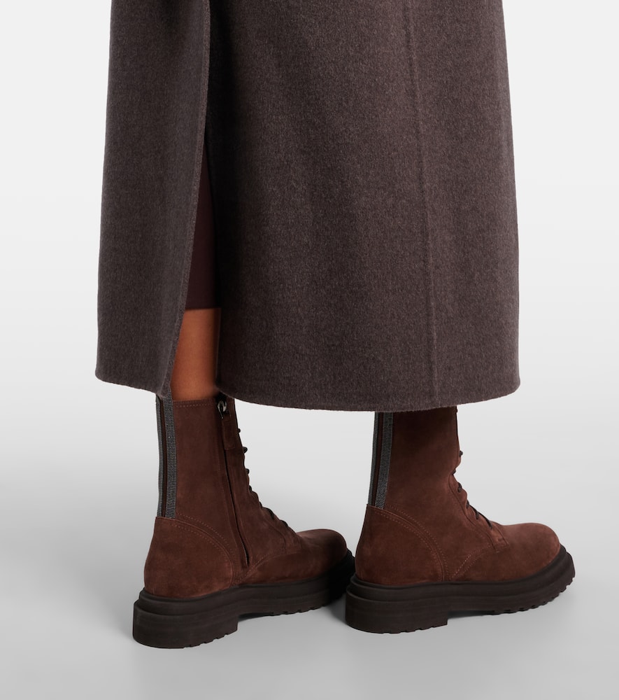 Wool and cashmere wrap coat